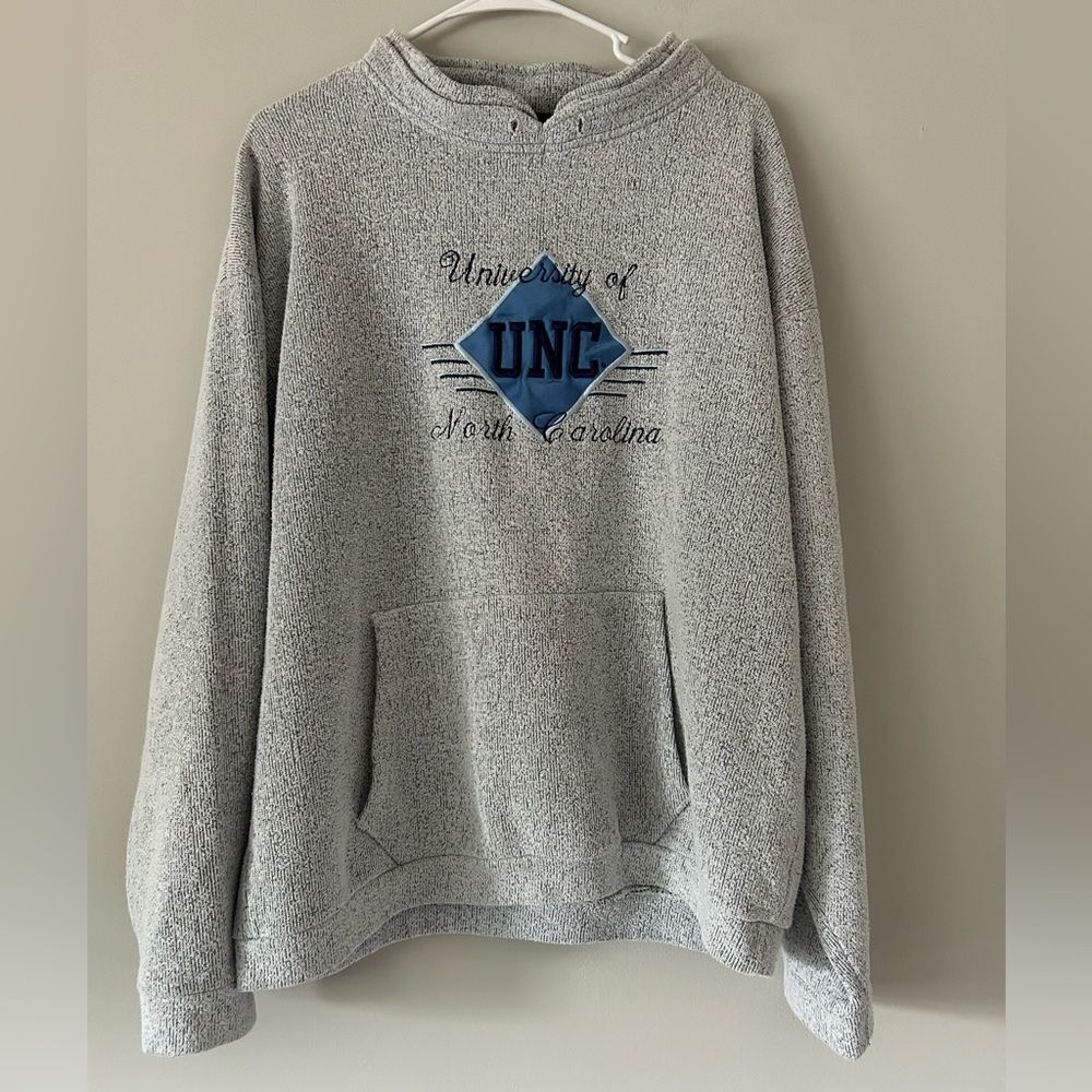 UNC Tarheel Grey Sweatshirt Size XL Made in USA Fangear Casual Athletic Sport